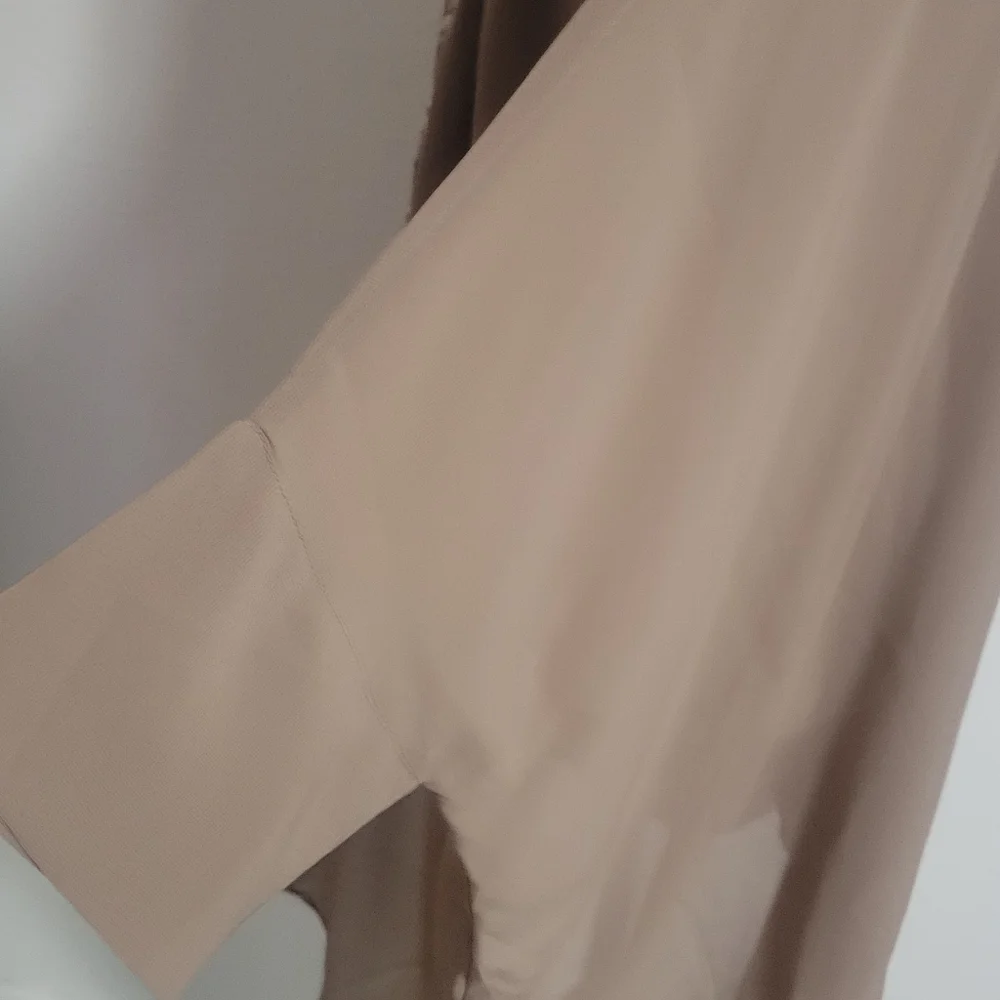Free People embroidered oversized with tassel details boho style top size small